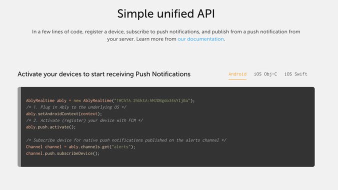 Ably Push Notifications