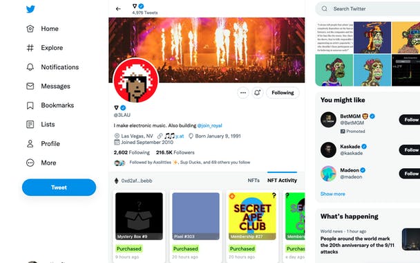 Display NFT Collection on Twitter